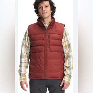 The North Face Puffer Red Full zip Vest M
